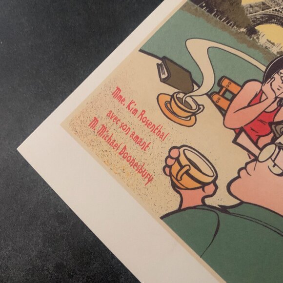 Vintage Starbucks Art 1999 Garry Trudeau Tour de Java Card Blank New Doonesbury - Picture 3 of 6